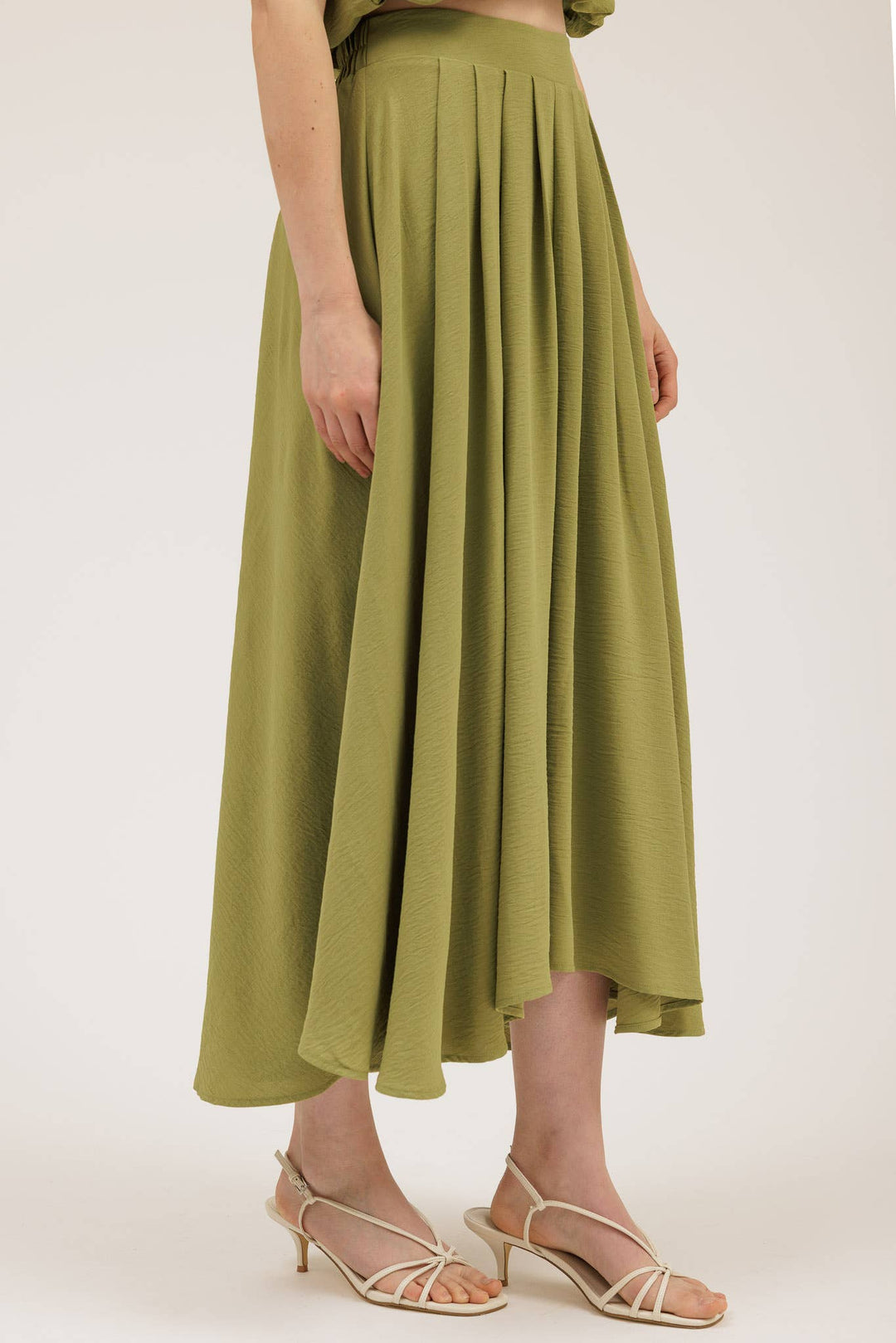 Lorena Pleated Midi Skirt