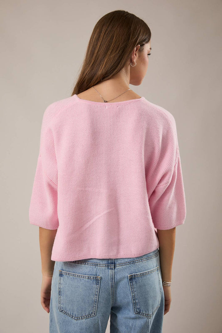 Cory Short Sleeve Boxy Cardigan