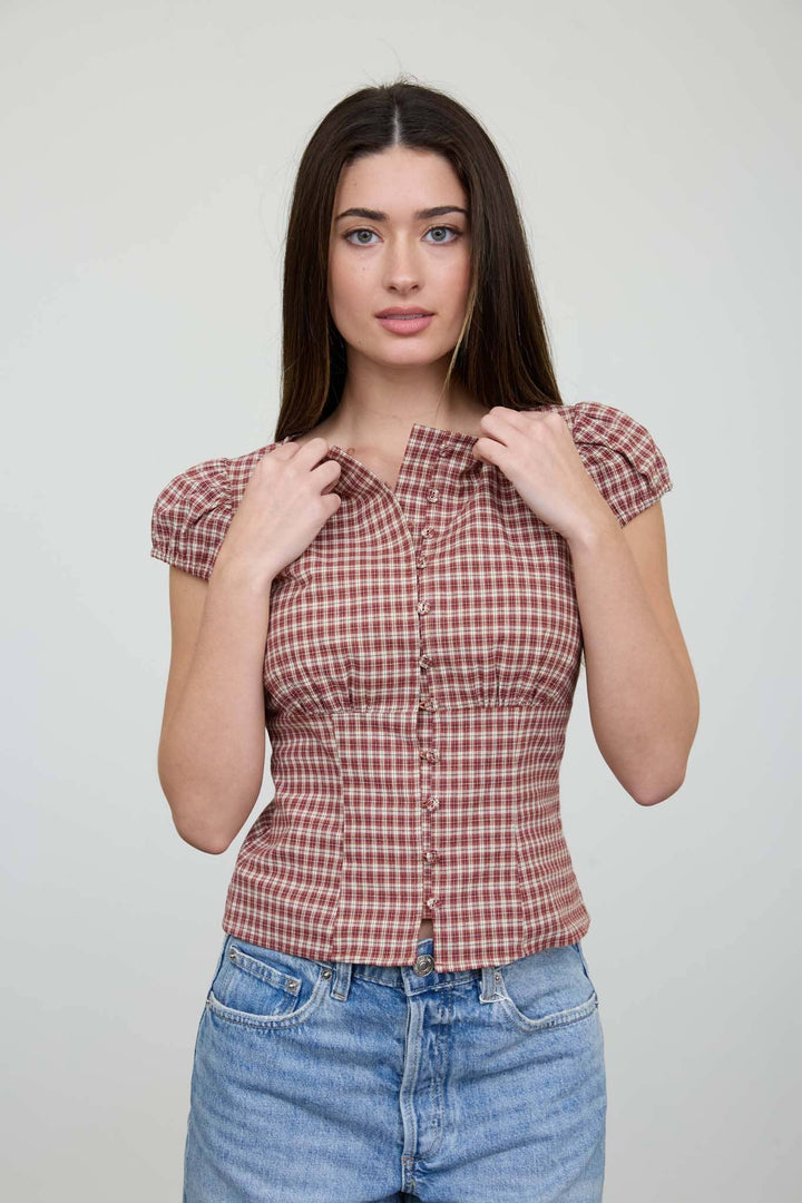 Charley Plaid Top