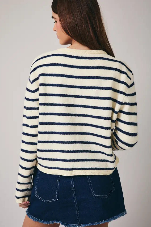 Linda Striped Cardigan