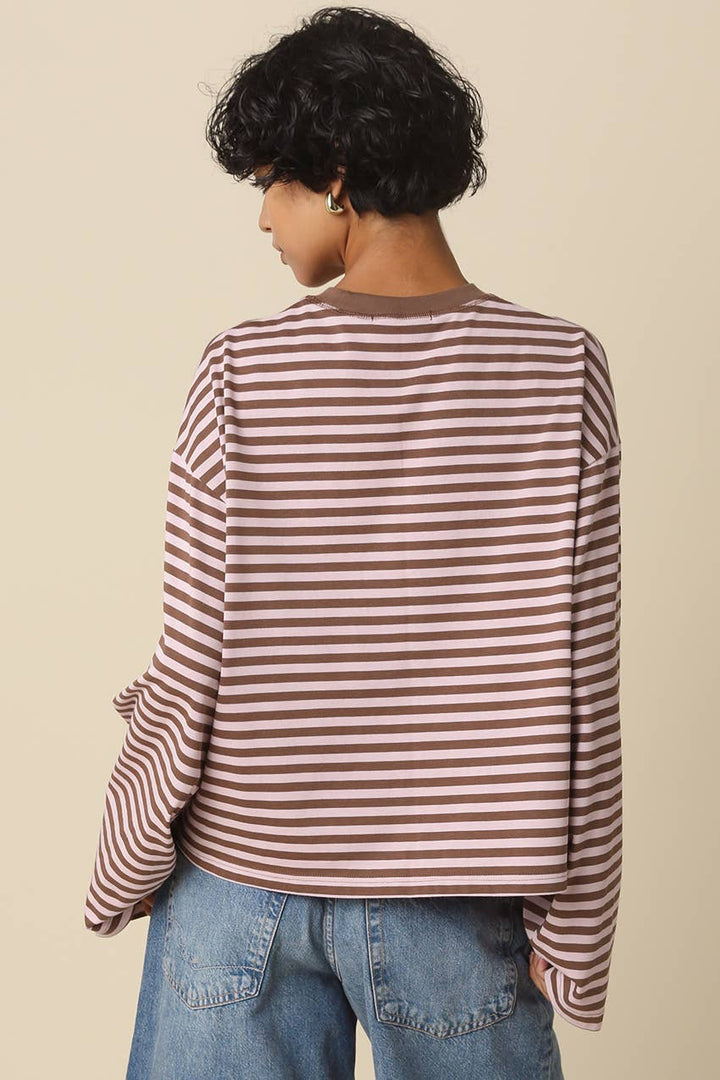 Anna Stripe Long-Sleeve Top