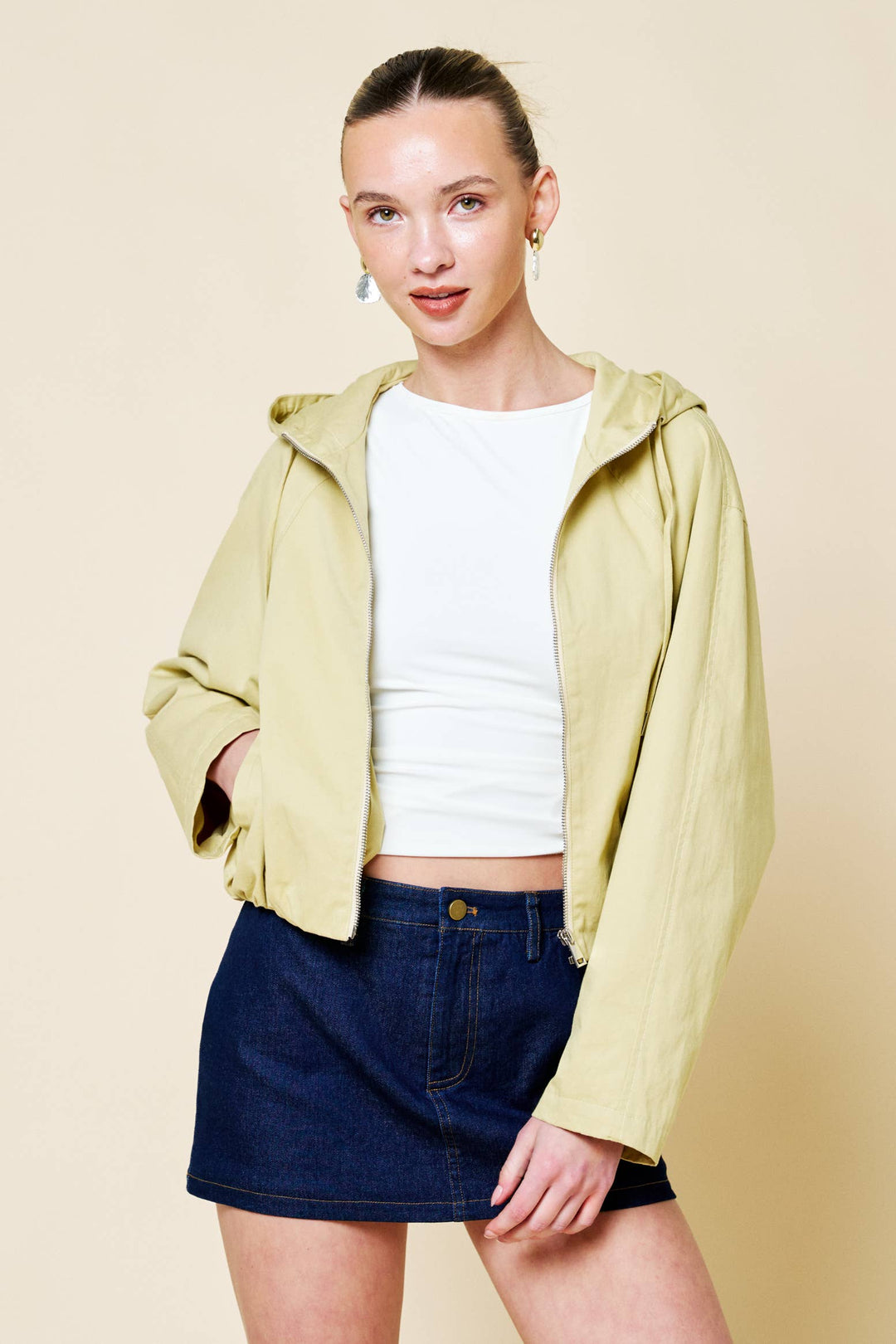 Coraline Cropped Hooded Jacket