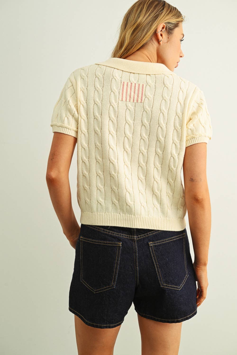 Kenia Cable Knitted Polo Shirt