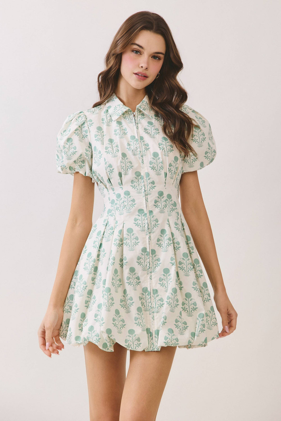 Vanessa Floral Puff Sleeve Mini Dress