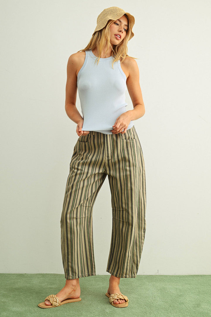 Blair Striped Barrel Pants