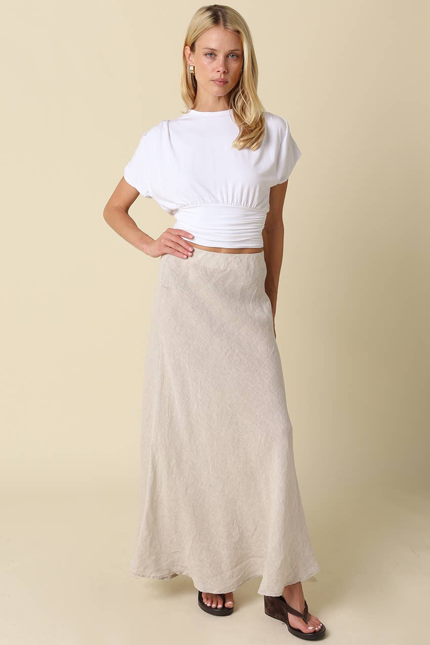 Sophie Cinched Ribbed Tee