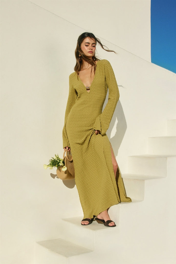 Aphrodite Bell Sleeve Maxi Dress