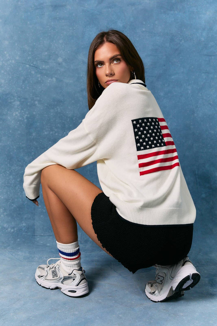 Americana Zip Pullover