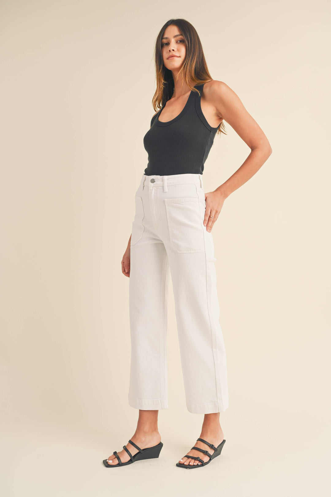 Eve White Utility Pants