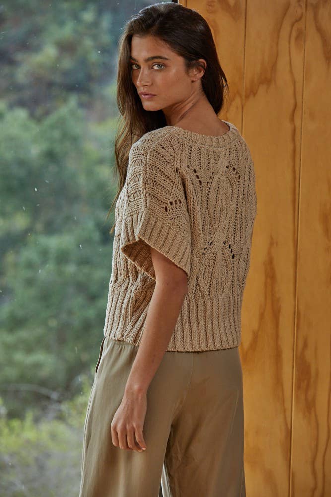 Taylor Knit Sweater Crochet Top