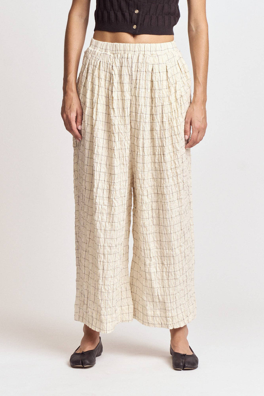 Anya Check Print Pants