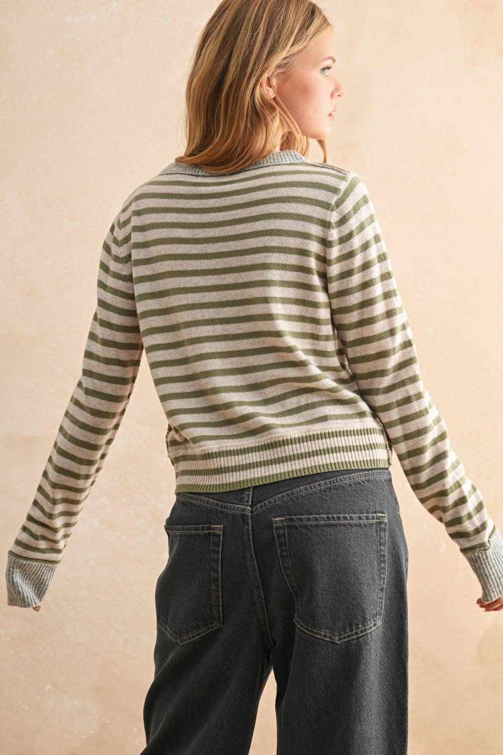 Monica Striped Cardigan