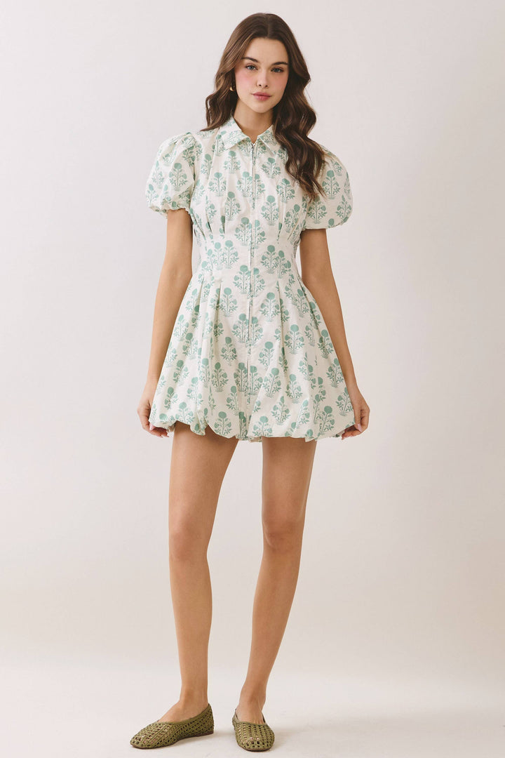 Vanessa Floral Puff Sleeve Mini Dress