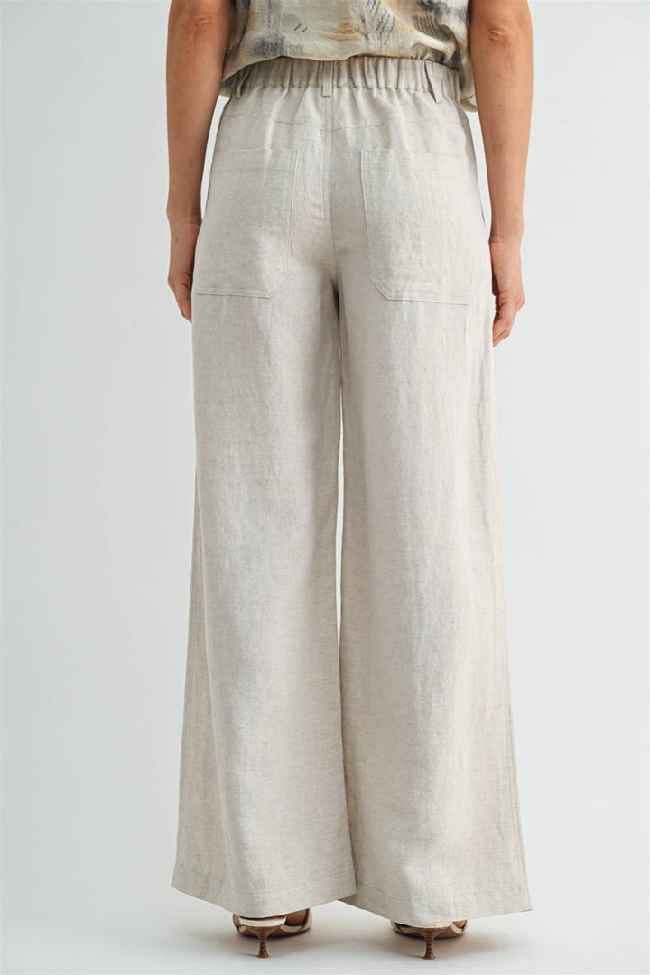 Carol Linen Buttoned Pant