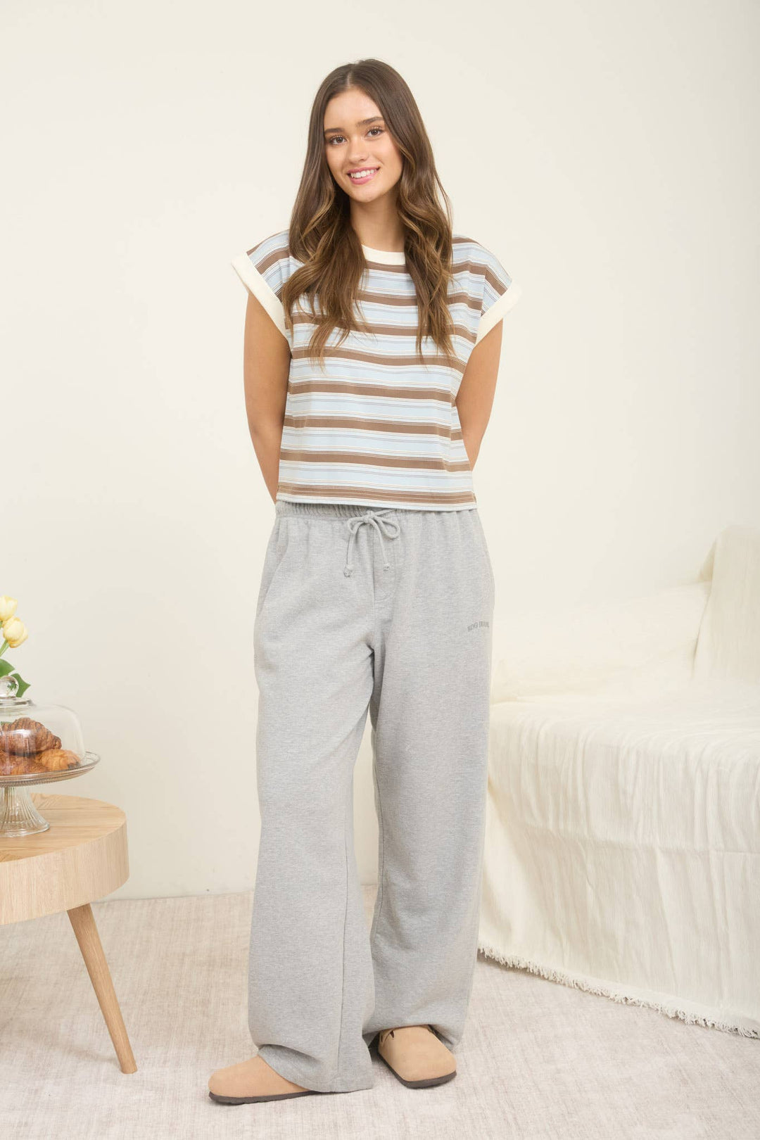 Cassidy Striped Crewneck Knit Top