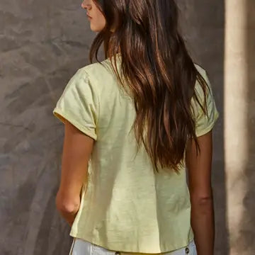 Peony Smocked Cotton Tee