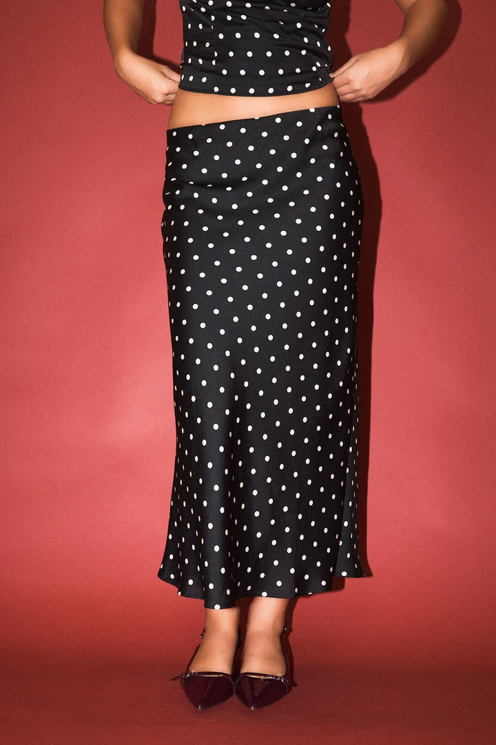 Lisa Polka Dot Maxi Skirt