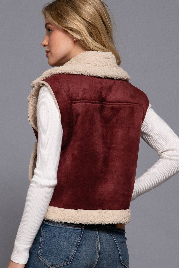 Miley Suede & Faux Fur Vest