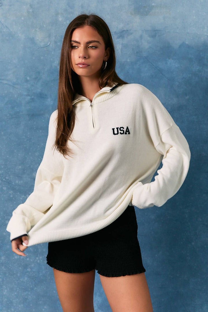 Americana Zip Pullover