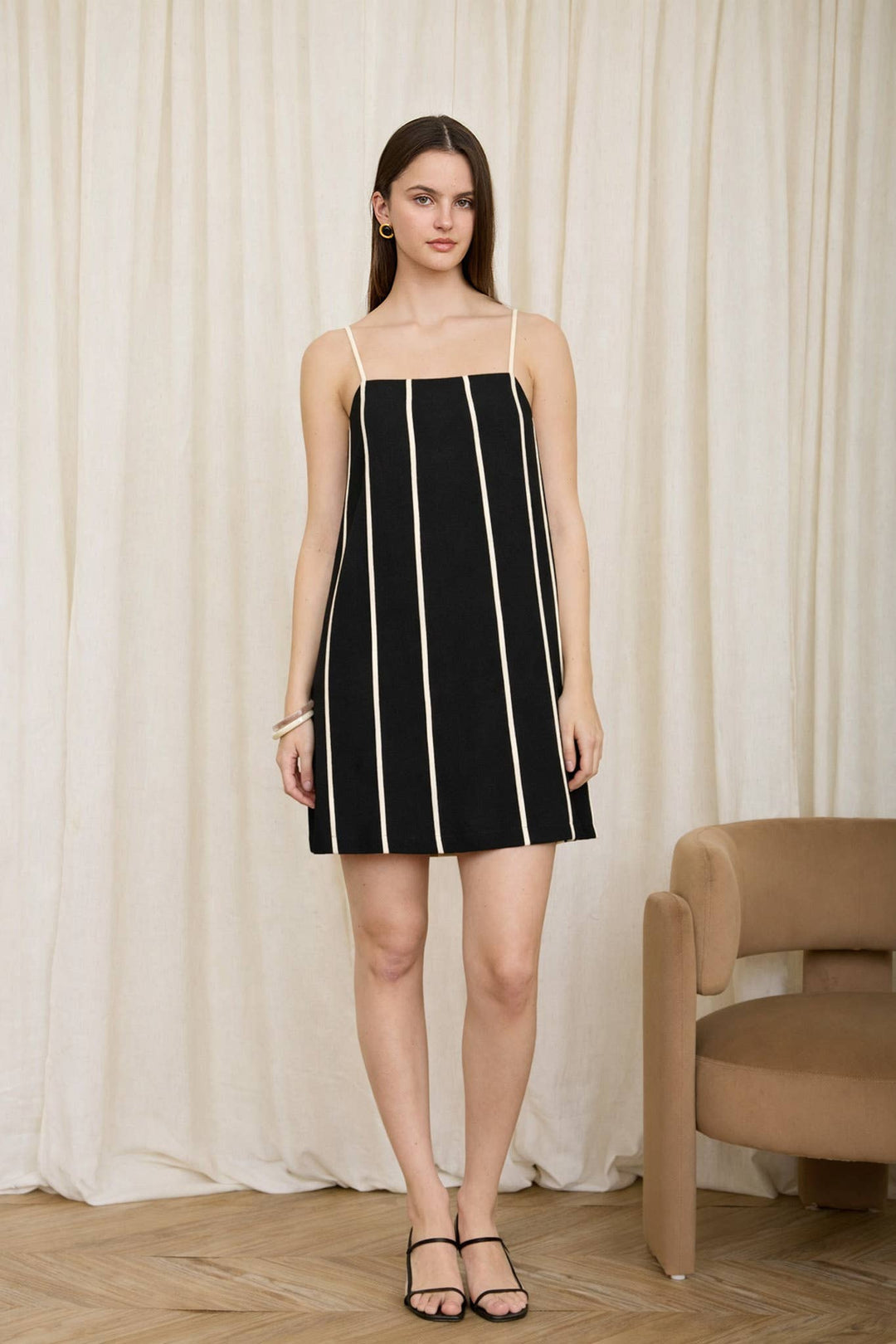 Esme Stripes Linen Mini Dress