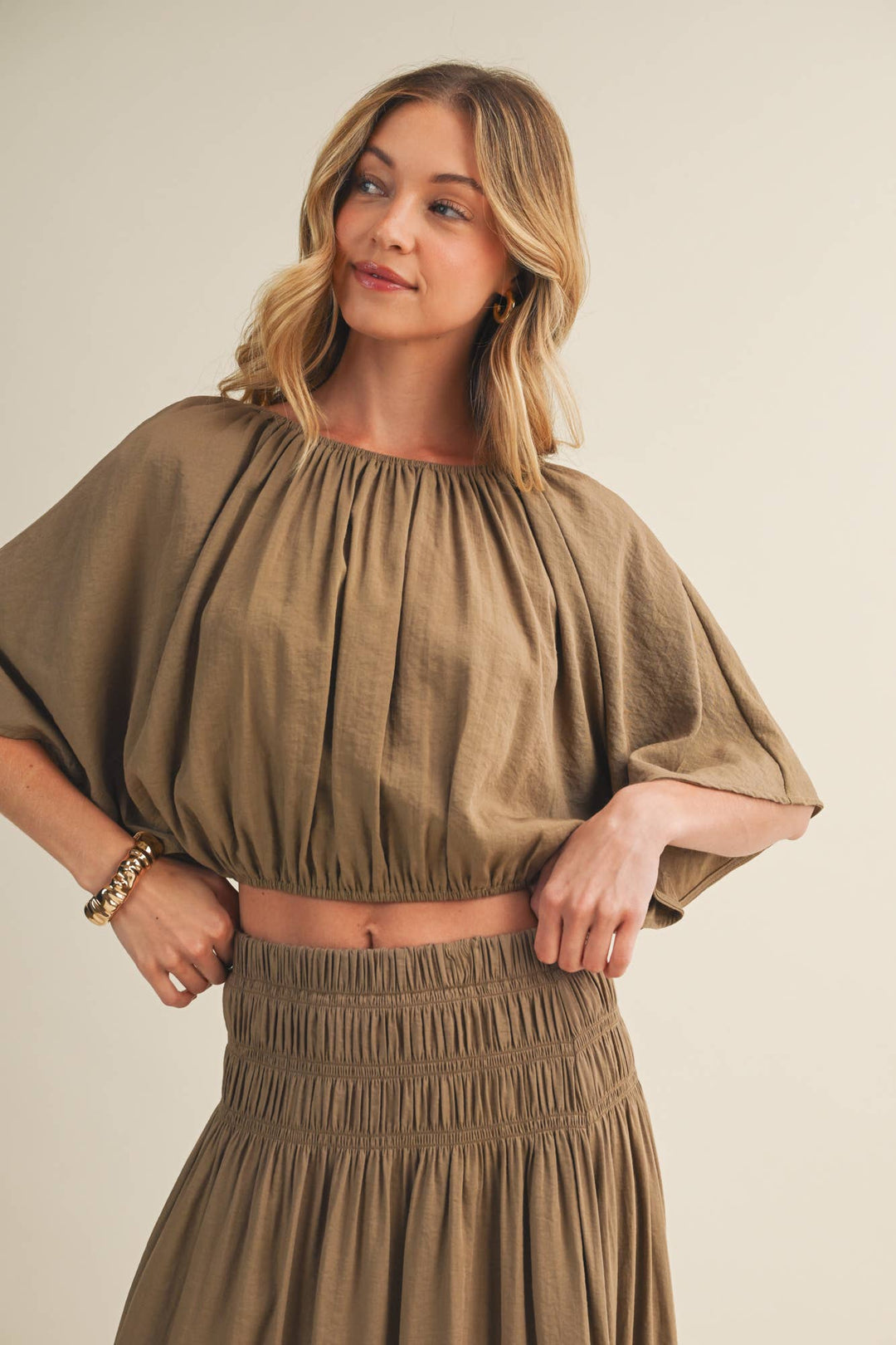 Marie Shirred Blouse