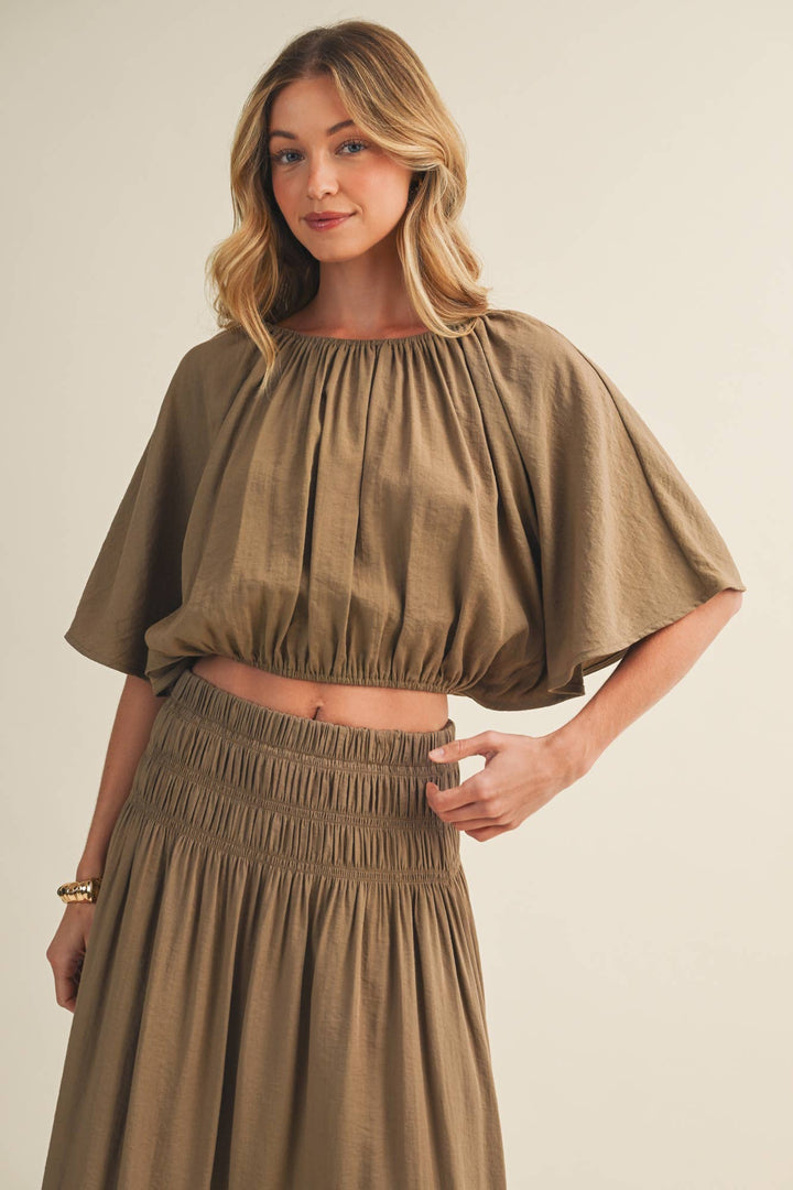 Marie Shirred Blouse