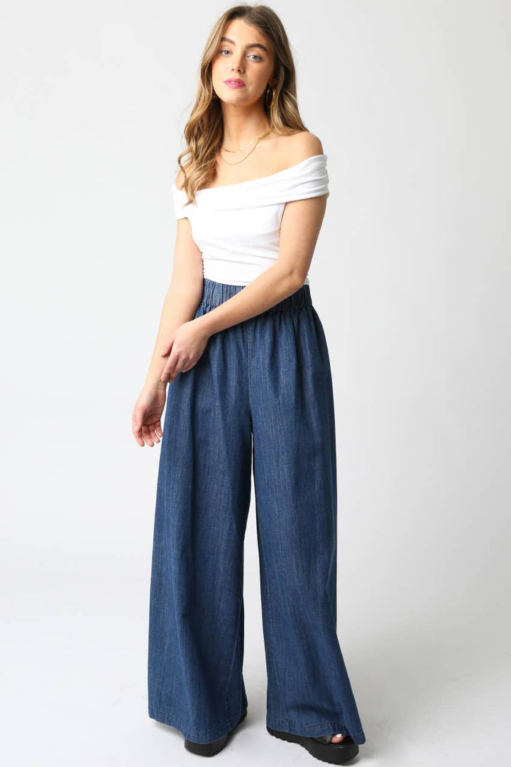 Gia Wide Leg Denim Pants