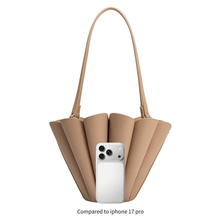 Shellie Bone Recycled Vegan Leather Shoulder Bag