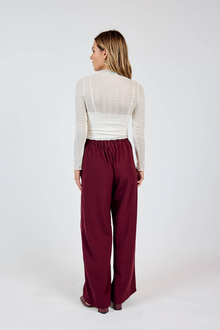 Stacy Wide Leg Pleated Pants