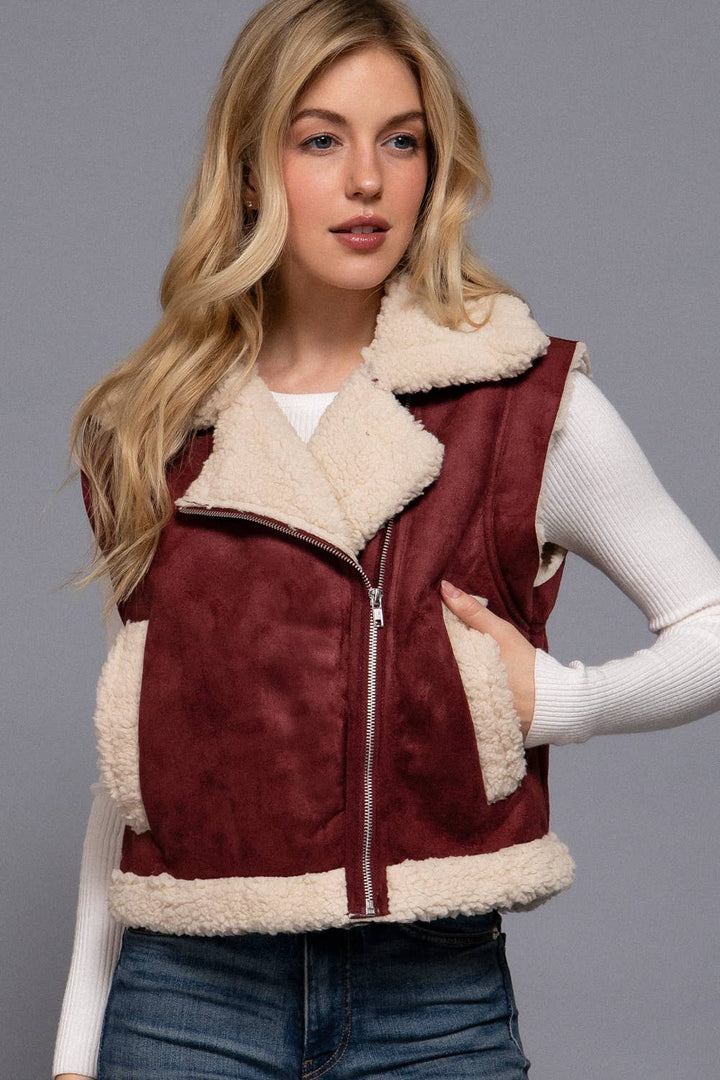 Miley Suede & Faux Fur Vest