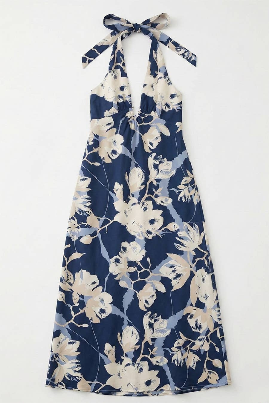 Celeste Floral Halter Neck Midi Dress
