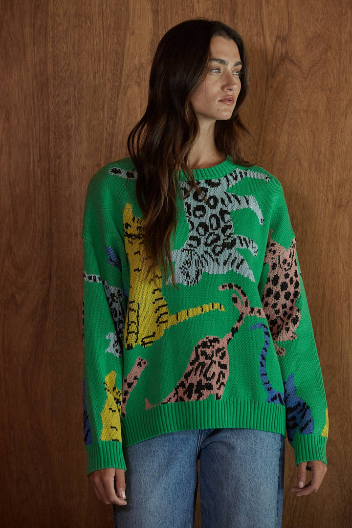 Jungalo Print Sweater