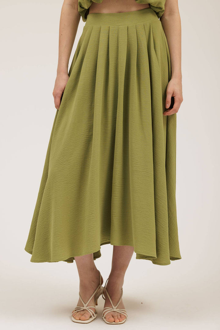 Lorena Pleated Midi Skirt