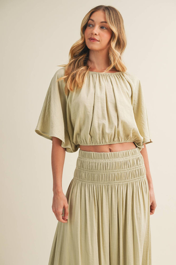 Marie Shirred Blouse