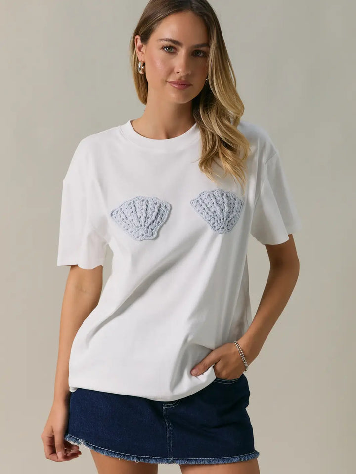 Seaside Shell Crochet Tshirt