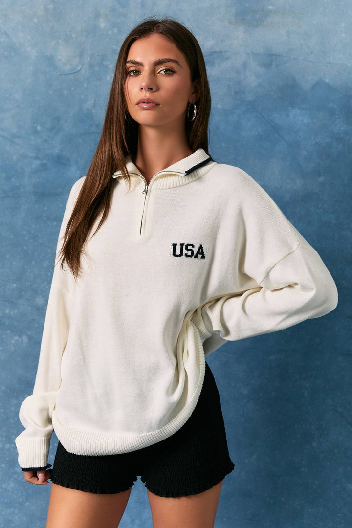 Americana Zip Pullover