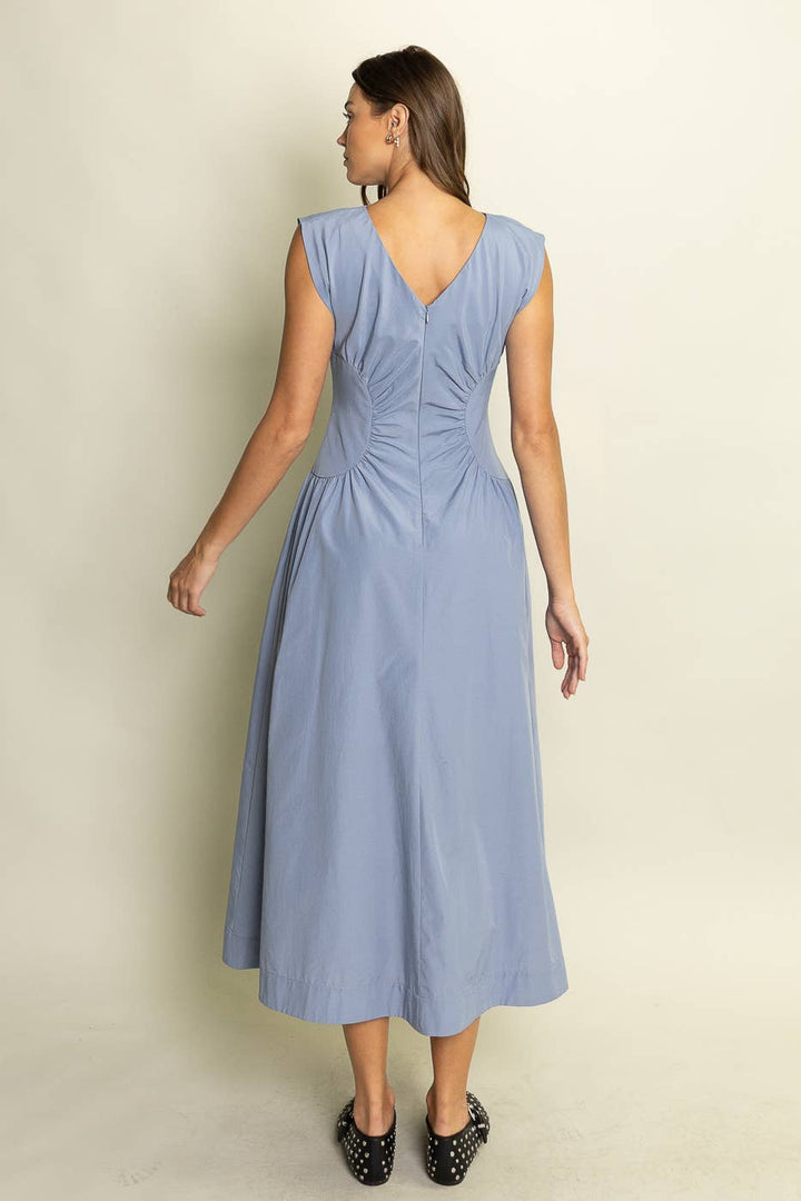 Roma Ruched Waist Midi Dress
