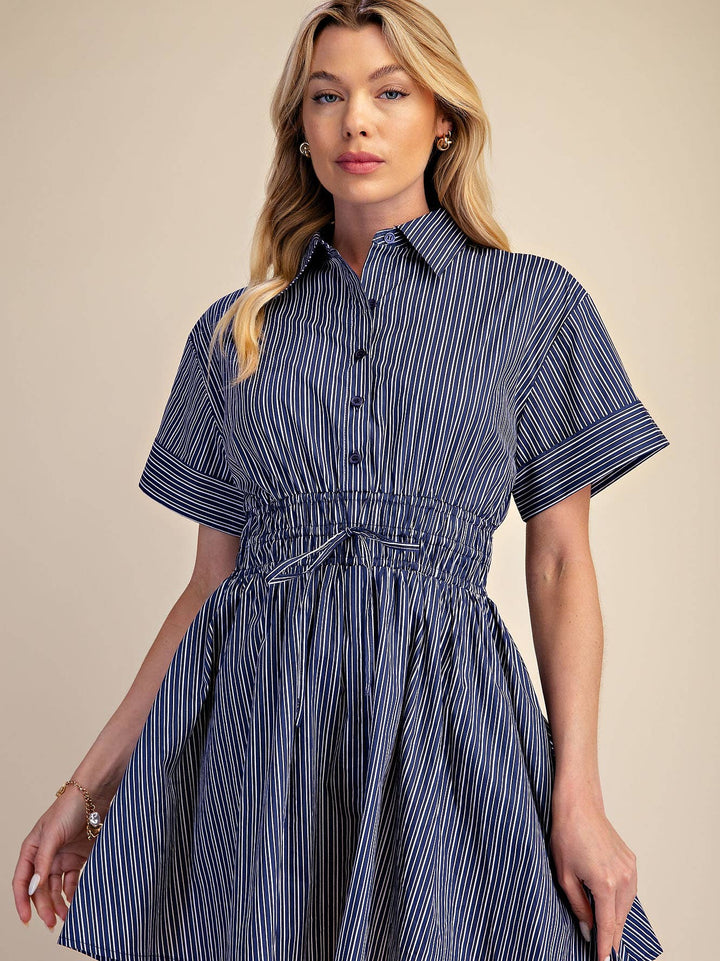 Holland Stripe Mini Dress