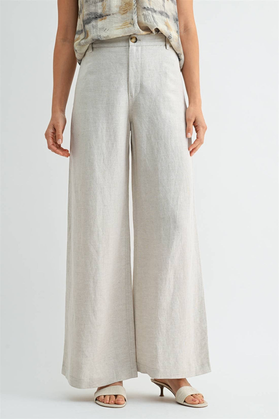 Carol Linen Buttoned Pant