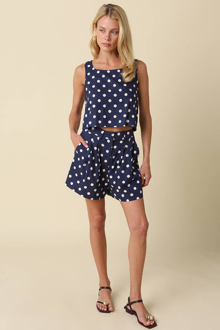 Briselle Polka Dot Tailored Shorts