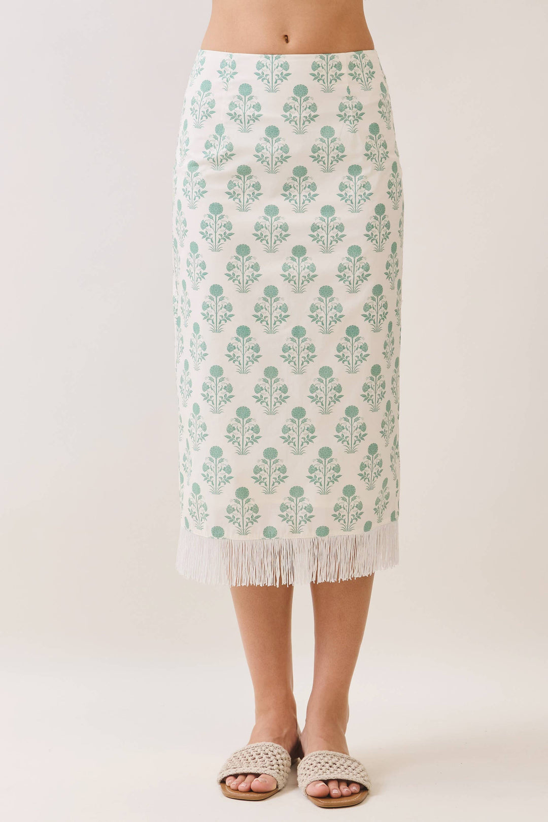 Laos Fringe Midi Skirt
