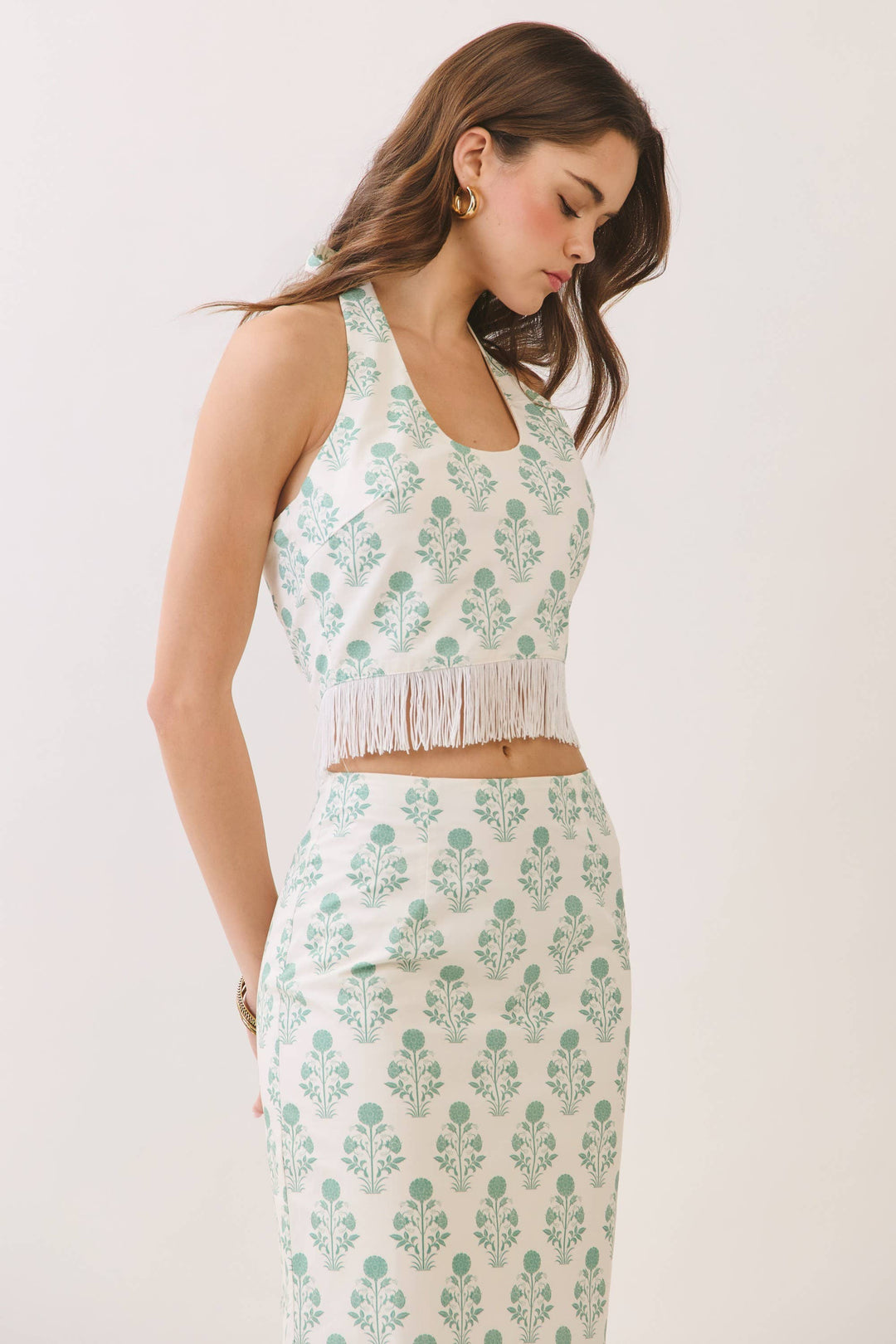 Laos Fringe Halter Top