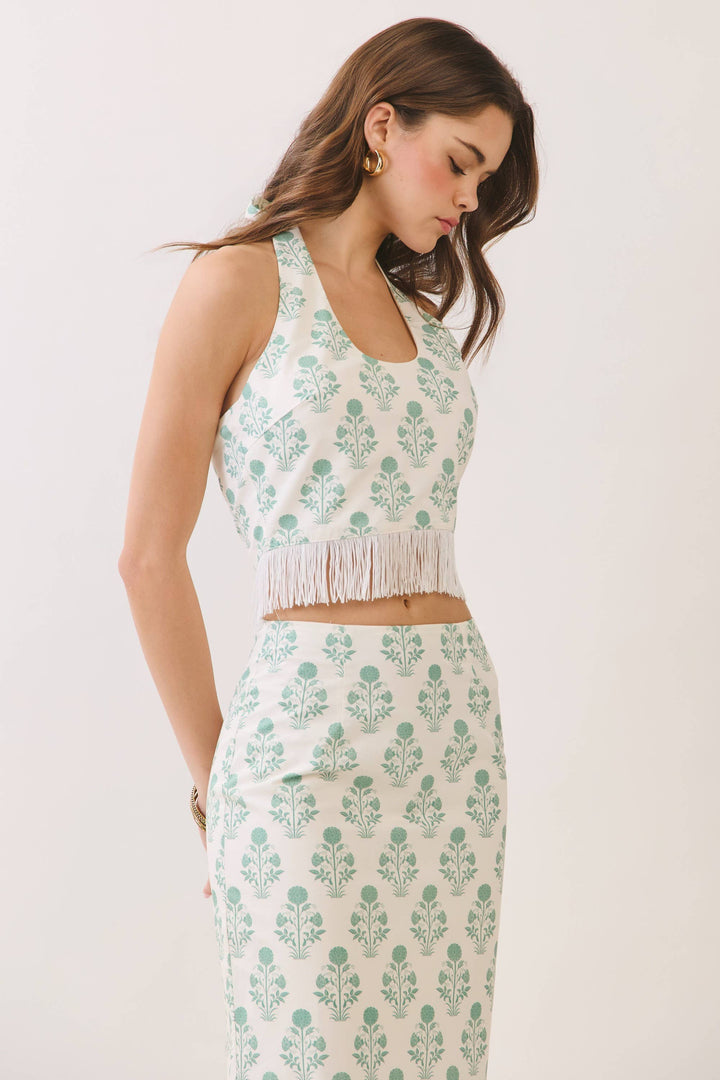 Laos Fringe Halter Top