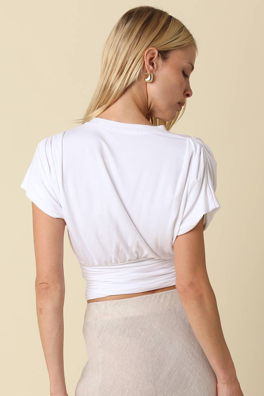 Sophie Cinched Ribbed Tee