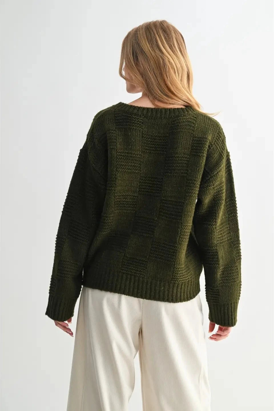 Checkered Texture Sweater