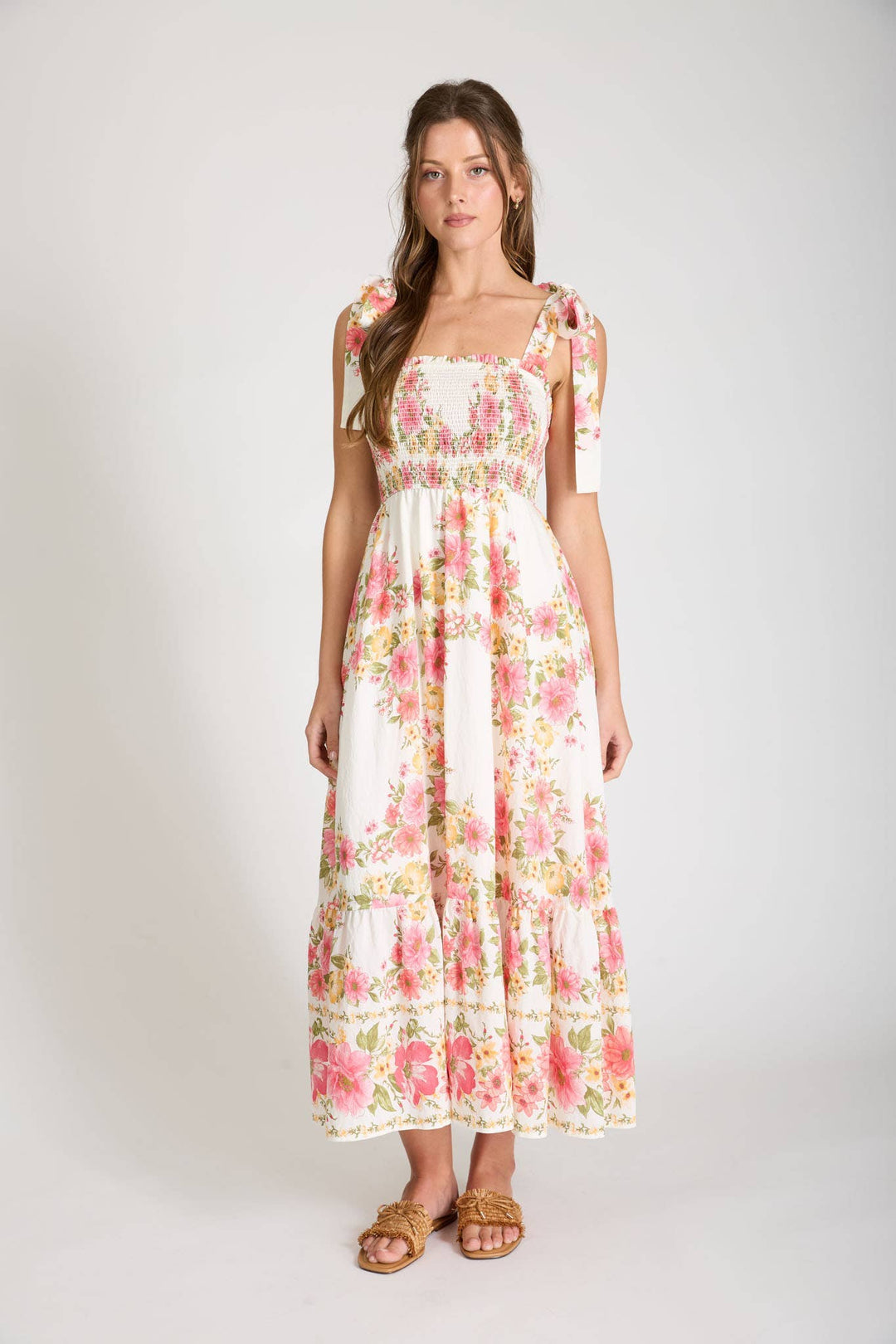Delilah Ruffle Hem Midi Dress