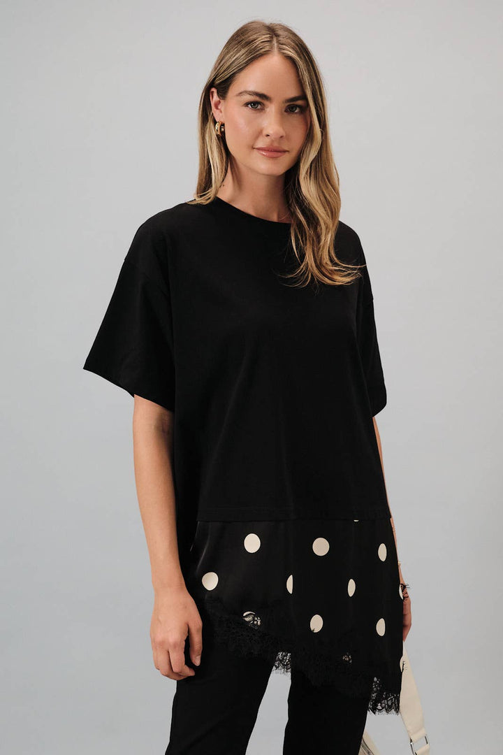 Olivia Lace Hem Top