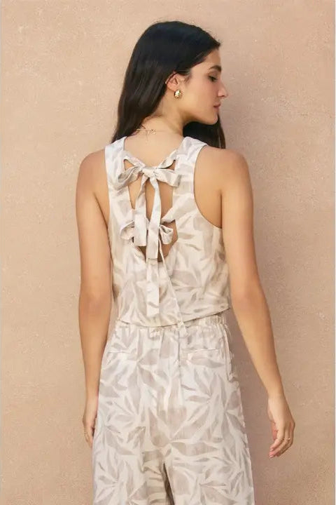 Cami Tie Back High Neck Top