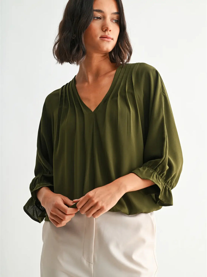 Maria Pin Tuck Blouse