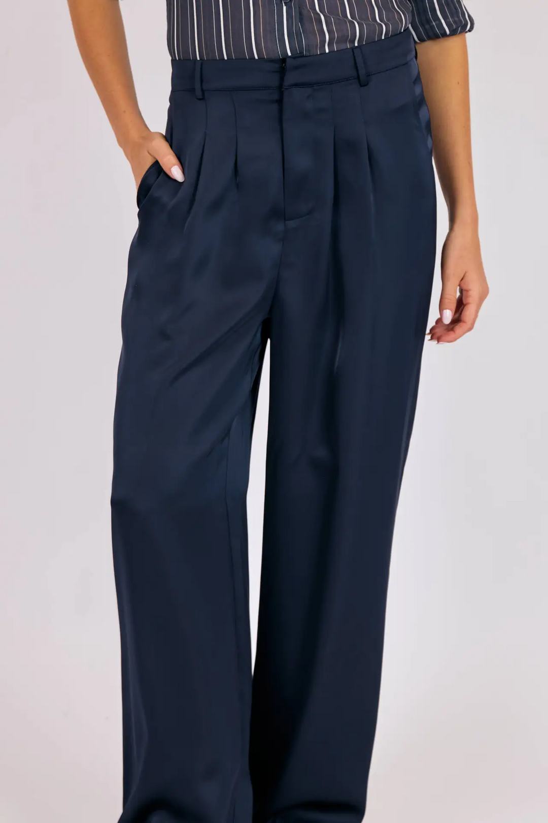 Nancy Satin Tailored Pant